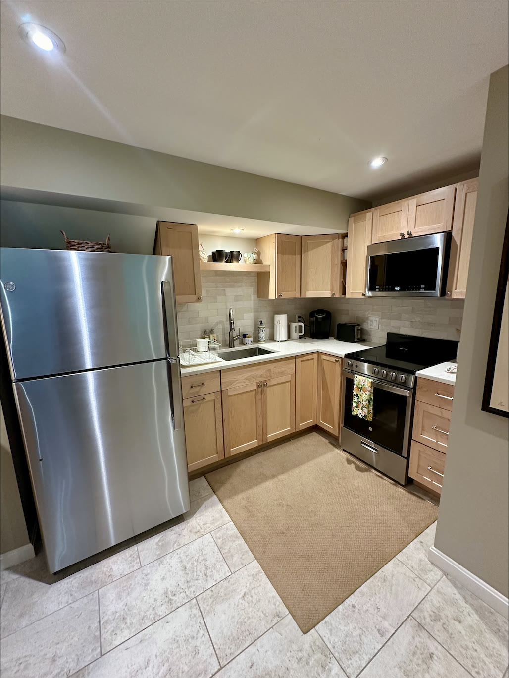 Fully stocked kitchen